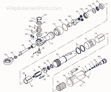 Page A Diagram and Parts List for CP7830Q 8941078306 Chicago Pneumatic Ratchet